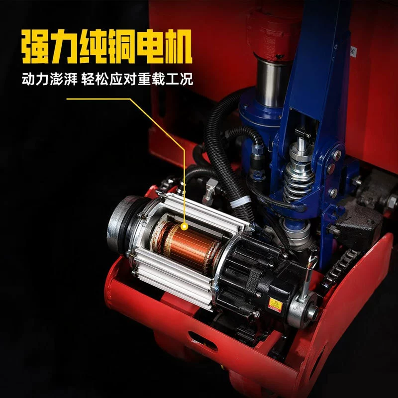 哈尔曼液压全电动叉车8吨1米6货叉外宽685MM重载搬运车